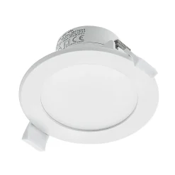 Prios LED-indbygningsspot Rida, hvid. Ø 10 cm, CCT, IP44