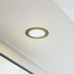 Prios LED-indbygningsspot Rida, sort, Ø 12 cm, CCT, IP44