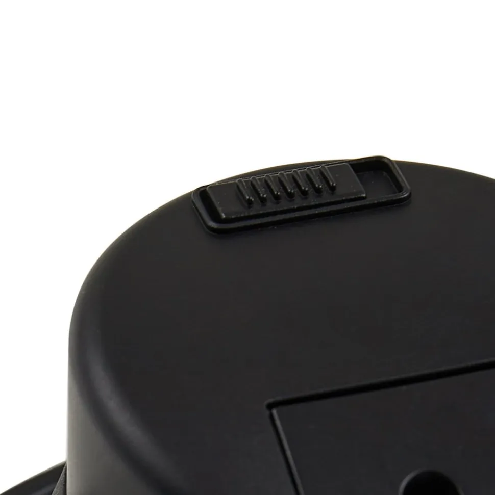 Prios LED-indbygningsspot Rida, sort, Ø 12 cm, CCT, IP44