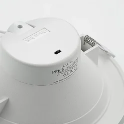 Prios LED-indbygningsspot Rida, hvid. Ø 23 cm, 25W, CCT, IP44