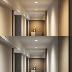 Prios LED-indbygningsspot Rida, hvid. Ø 19 cm, CCT, IP44