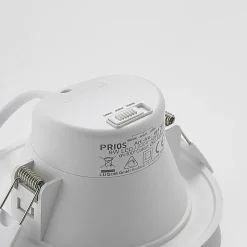 Prios LED-indbygningsspot Rida, hvid. Ø 12 cm, CCT, IP44