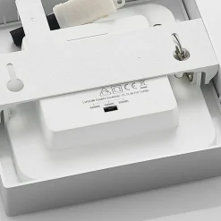 Prios LED-loftlampe Alette, sølv, 17,2 cm, dæmpbar