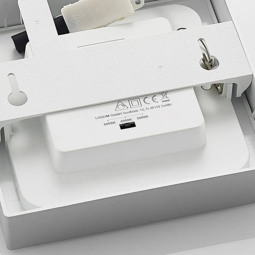 Prios LED-loftlampe Alette, sølv, 17,2 cm, dæmpbar