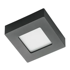 Prios LED-loftlampe Alette, sort, 6 W, CCT, dæmpbar