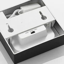 Prios LED-loftlampe Alette, sort, 6 W, CCT, dæmpbar