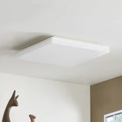 Prios LED-loftlampe Artin, 33 cm, hvid, kantet, sensor