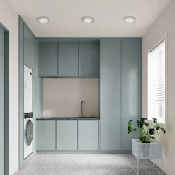 Prios LED-loftlampe Edwina, sølv, 23 cm, sæt med 10 stk