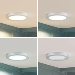 Prios LED-loftlampe Edwina, sølv, 23 cm, sæt med 10 stk