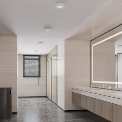 Prios LED-loftlampe Edwina, hvid, 18 cm, CCT, IP44