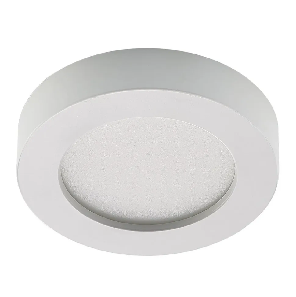 Prios LED-loftlampe Edwina, hvid, 18 cm, CCT, IP44