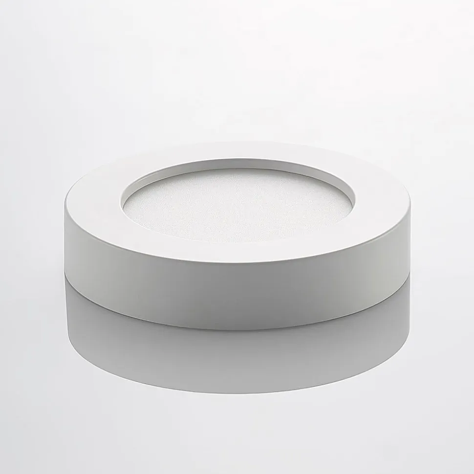 Prios LED-loftlampe Edwina, hvid, 18 cm, CCT, IP44