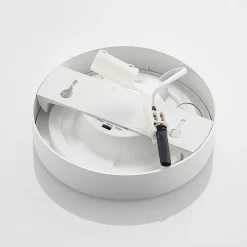 Prios LED-loftlampe Edwina, hvid, 18 cm, CCT, IP44