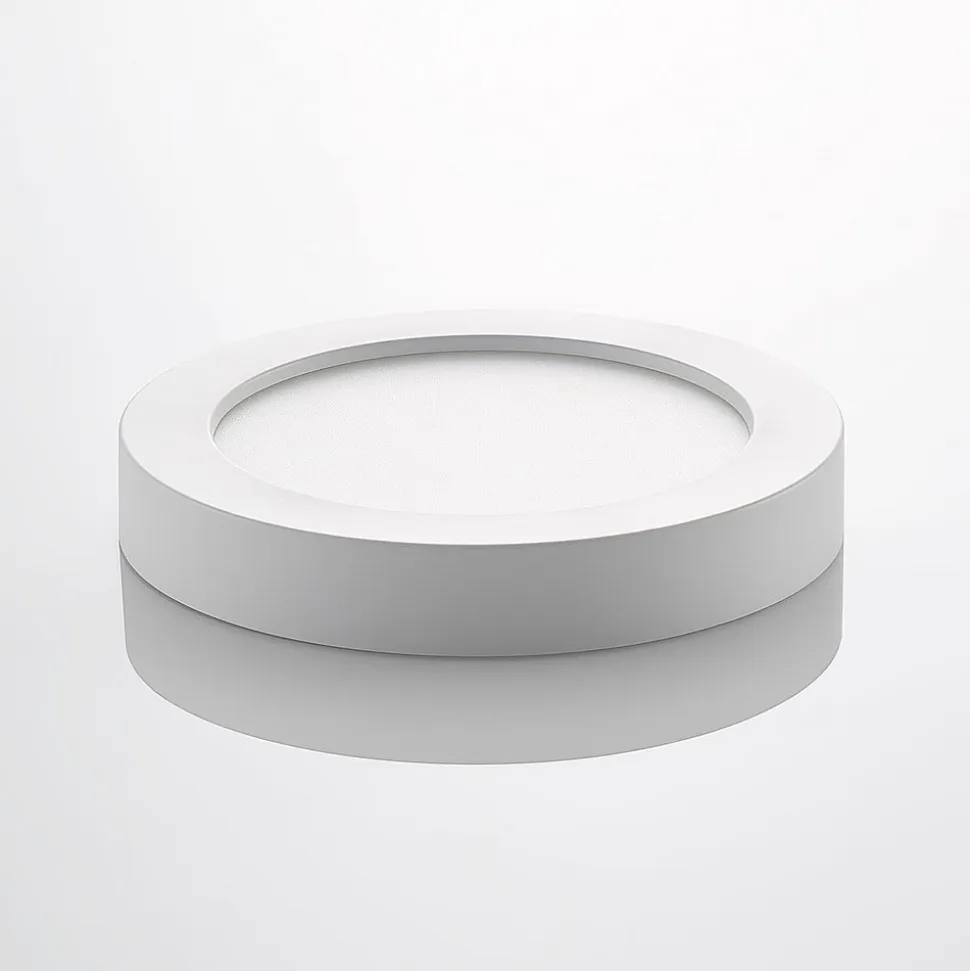 Prios LED-loftlampe Edwina, hvid, 23 cm, CCT, IP44