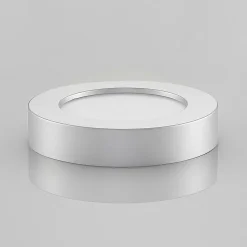 Prios LED-loftlampe Edwina, sølv, 18 cm, sæt med 2 stk