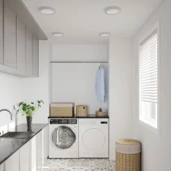 Prios LED-loftlampe Edwina, sølv, 25 cm, sæt med 2 stk