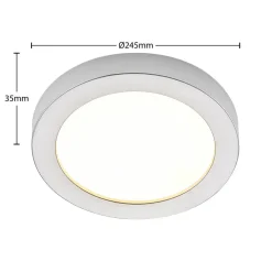 Prios LED-loftlampe Edwina, sølv, 25 cm, sæt med 2 stk