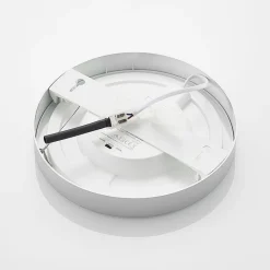 Prios LED-loftlampe Edwina, sølv, 25 cm, sæt med 2 stk