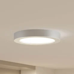 Prios LED-loftlampe Edwina, sølv, 25 cm, sæt med 10 stk