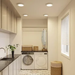 Prios LED-loftlampe Edwina, sølv, 25 cm, sæt med 10 stk