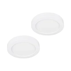 Prios LED-loftlampe Edwina, hvid, 12 cm, sæt med 2 stk