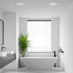 Prios LED-loftlampe Edwina, hvid, 25 cm, sæt med 2 stk