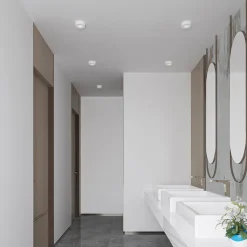 Prios LED-loftlampe Edwina, hvid, 12 cm, CCT, IP44