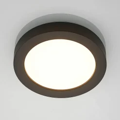 Prios LED-loftlampe Edwina, sort, 25 cm, CCT, IP44