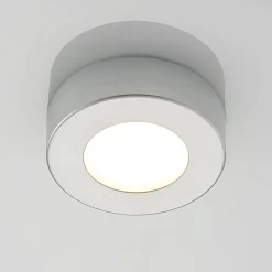 Prios LED-loftlampe Edwina, sølv, 12 cm, CCT, IP44