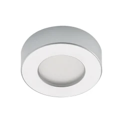 Prios LED-loftlampe Edwina, sølv, 12 cm, CCT, IP44