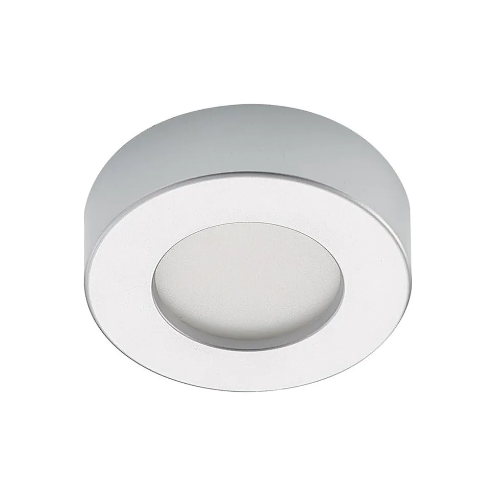 Prios LED-loftlampe Edwina, sølv, 12 cm, CCT, IP44