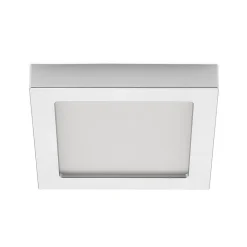 Prios LED-loftslampe Alette, sølv, 22,7 cm, 18W, dæmpbar
