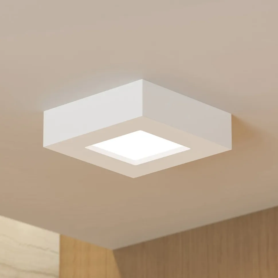 Prios LED-loftslampe Alette, hvid, 12,2 cm, dæmpbar