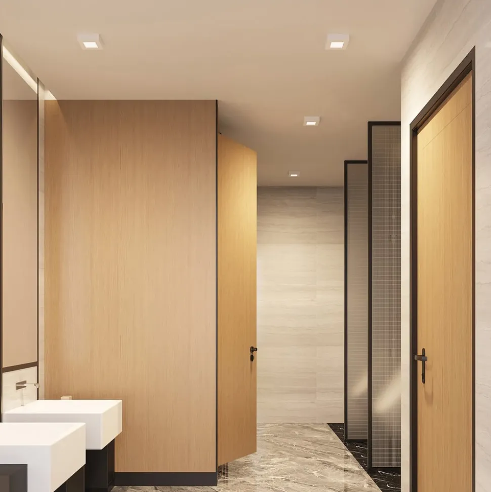 Prios LED-loftslampe Alette, hvid, 12,2 cm, dæmpbar