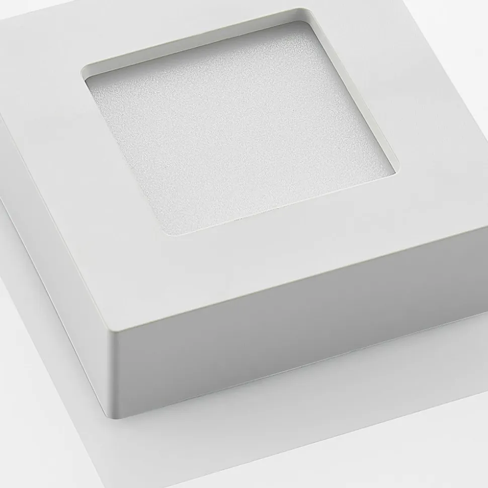 Prios LED-loftslampe Alette, hvid, 12,2 cm, dæmpbar