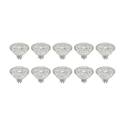 Prios LED-reflektor GU5.3 4.3W 345lm 36° klar 827 sæt med 10 stk
