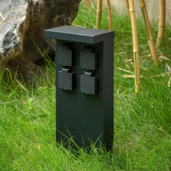 Prios Mariel energiprofil, 4 stikkontakter, sort