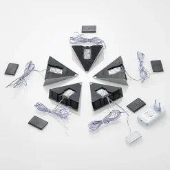 Prios Odia LED-underskabsbelysning, stål, 5 lyskilder.