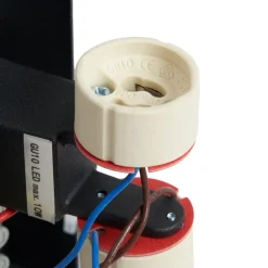 Prios udendørs væglampe Tetje, sort, rund, sensor, sæt af 2