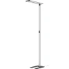 Prios Zyair LED-gulvlampe til kontor, sølv 59,7 cm