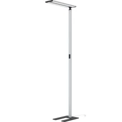 Prios Zyair LED-gulvlampe til kontor, sølv 59,7 cm