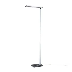 Prios Zyair LED-gulvlampe til kontor, sølv 59,7 cm