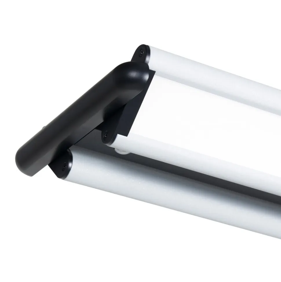 Prios Zyair LED-gulvlampe til kontor, sølv 59,7 cm