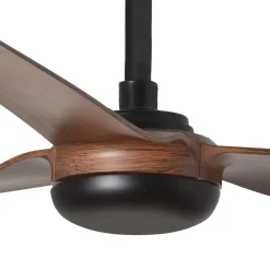 Punt M loftventilator, DC, sort/mørkt træ