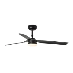 Punt M loftventilator, DC, LED-lampe, sort