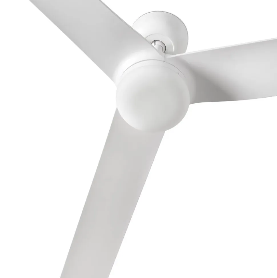 Punt M loftventilator, DC, LED-lampe, hvid