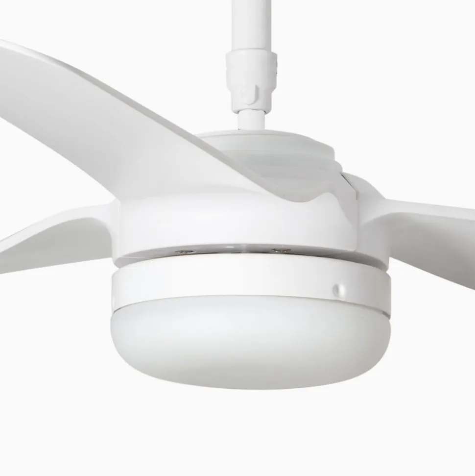 Punt M loftventilator, DC, LED-lampe, hvid