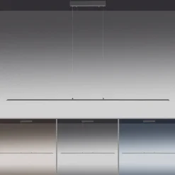 PURE LED hængelampe Lite, antracit, 160 cm, CCT, dæmpbar