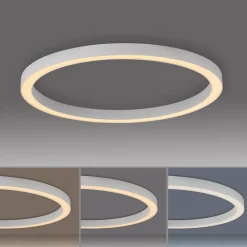 PURE LED-loftlampe Lines, Ø 70 cm, hvid, CCT-fjernbetjening