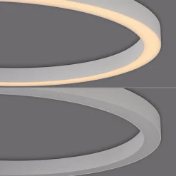 PURE LED-loftlampe Lines, Ø 70 cm, hvid, CCT-fjernbetjening